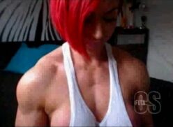 Brooke Black Hot muscular redhead