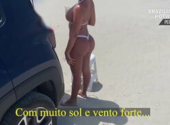 Esposa na praia