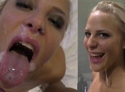 Blonde facial porn