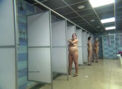 Nude shower voyeur