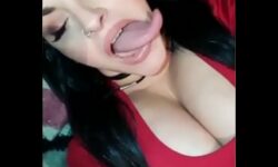 Long tongue oral sex