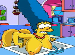 Marge simpson riding bart